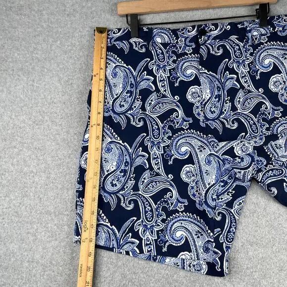 Polo Ralph Lauren Paisley Shorts mens Size 38 Blue Pocket Stretch Straight - Picture 4 of 11